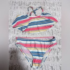 Striped colorful swimming suit